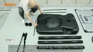 OneTwoFit Basketball Hoop Adult Adjustable Height Movable Basketball Stand