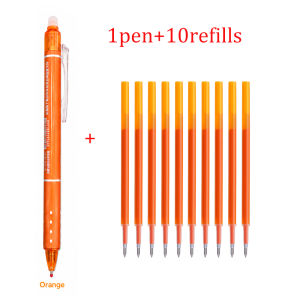 MROOFUL | Retractable Erasable Gel Pen 0.5mm Large Capacity Pen Refill Replaceable Rods Washable Handle School Office Supplies Stationery