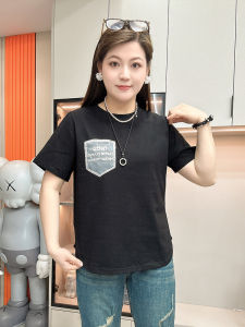 เสื้อยืดคอกลมแขนสั้นหลวมๆ สไตล์ลำลองสำหรับผู้หญิงไซส์ใหญ่ ฤดูร้อน 2025 คอกลมแขนสั้นทรงหลวมๆ สไตล์ลำลอง