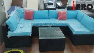 IPRO Rattan Sofa Balcony Garden Outdoor Table and Chair Set Outdoor Sofa Rotan Set Meja Kerusi Rotan Taman Moden