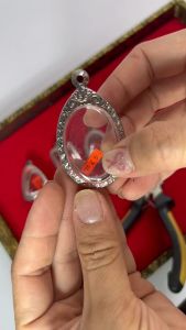 คลินิก กรอบพระ/ตลับพระสแตนเลสลาย รูปทรงกลมลาย ผู้ชาย/หญิง สมบูรณ์ 50 ครั้ง