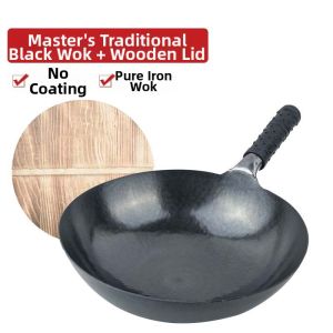 Hand Forged Non-stick Iron Wok