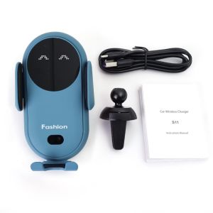 50W Wireless Car Charger Phone Mount Smart Sensor Air Vent Automatic Clamping Phone Holder for iPhone Samsung