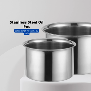 YU Online - Periuk Minyak Keluli Tahan Karat / Stainless Steel Oil Pot / Sauce Pot / Seasoning Pot / 油盆