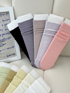 สไตล์ญี่ปุ่นรูปแบบเพชรถุงเท้ากลางลูกวัวสําหรับผู้หญิงฤดูร้อนบางส่วนผ้าฝ้ายผสม Moisture Wicking