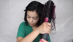 Hot Air Brush 3 in 1 Hair Styling Dryer Straightener Curler Multifunction Hairdryer Pelurus Kerinting Rambut Elektrik