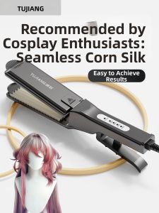 「China Plug」TUJIANG l Corn Starch Curling Iron Hair Padding Curling Wand