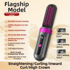 OVL | Wireless Portable Negative Ion Hair Straightener & Curling Iron