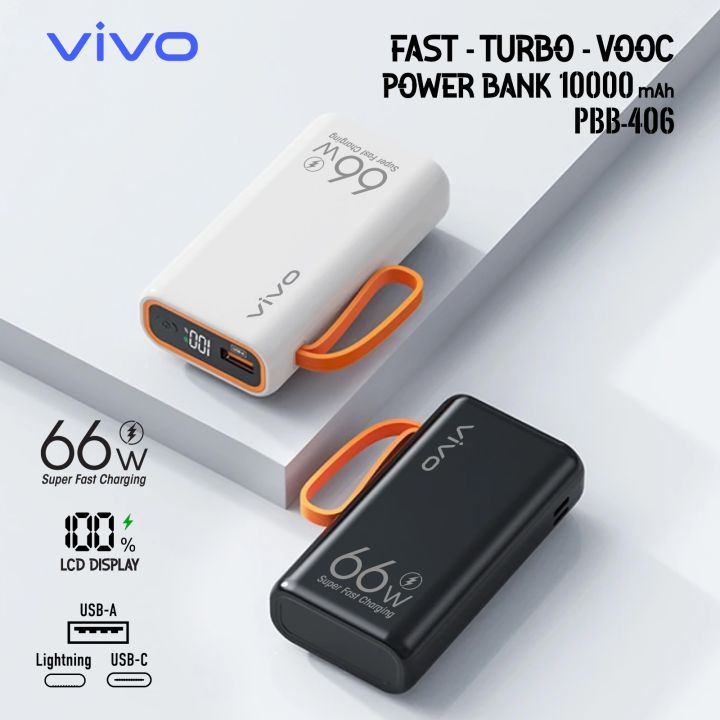 POWERBANK 66W VIVO 10000 MAH SUPER FAST CHARGING VOOC PBB-406