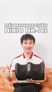 Máy massage lòng bàn chân bắp chân Nikio NK-182 kết hợp bi xoay 360 độ và nhiệt hồng ngoại