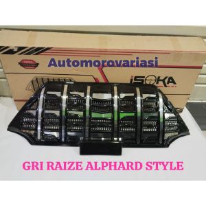 GRILL DEPAN TOYOTA RAIZE MODEL ALPHARD & APOLLO GLOSY HITAM