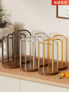 Disposable Cup Holder Table Edge Coffee Milk Tea Cup Inverted Multi-Function Storage Rack Wood Material Pure Color Style