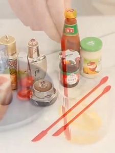 Sendok Pembersih Botol Bahan Silikon Lembut Spatula Silikon Mini Kepala Ganda /Silikon