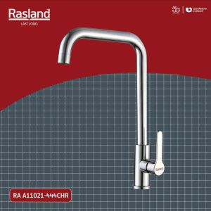 ก๊อกสำหรับอ่างซิงค์น้ำเย็น รูปแบบงวง L ดีไซน์สูง สวยงาม สีโครเมียมเงา สแตนเลส 304 ติดตั้งอ่างซิงค์ทั่วไป ความสูงก๊อกยาว 32 ซม. งวงก๊อกยาวพิเศษ 19.5 ซม. เหมาะสำหรับบ้านที่ต้องการใช้พื้นที่เยอะ รองรับหม้อหรือกระทะขนาดใหญ่ รับประกันวาล์วน้ำไม่รั่วซึม 10 ปี