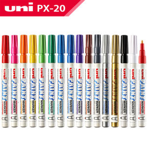 1PCS Japan UNI PX-20 Paint Pen Touch-up Pen 15color Waterproof Industrial Non-fading Tire Marker Permanent Paint Pen 2.2-2.8mm Quick Drying Stationery