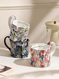 Artistic Cup Female Birthday Present Office Mug Ceramic Cup Coffee Cup Stylish Niche Style Couples Cups