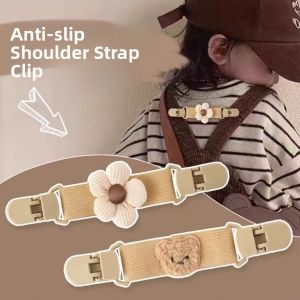 Elastic Strap Baby Girls Overalls Anti-Loss Shoulder Strap Fixed Clip Toddler Boys Suspenders Cartoon Style Universal Size