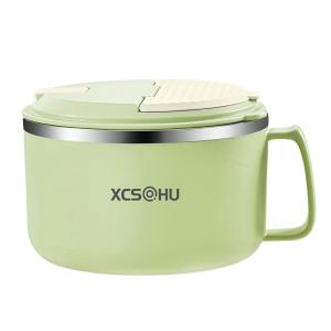 XIAOCHUSHU | Stainless Steel Noodle Rice Bowl with Lid for Personal Use