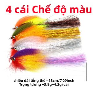 # Mồi Câu Cá Biển Nước Ngọt Chuyên Nghiệp 4/0 Big Game Streamer Fly Với Mắt Cá 3D Dành Cho Cá Hồi Cá Chó Cá Mú Cá Vược Câu Cá Biển