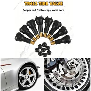 TR413 Pito Tubeless Tire Valve Affordable Snap-In Design Black Rubber 45x20mm For Car Atv Motorcycle