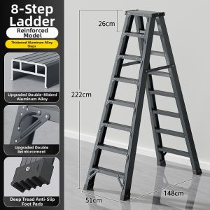 New Heavy-duty Adjustable Ladder Home Use