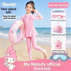 Sanrio | Cute UV Protection Long Sleeve Separate Swimsuit for Girls