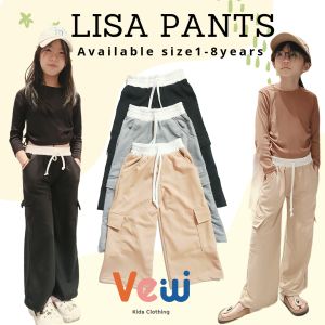 VEW - LISA PANTS - Celana panjang kulot anak perempuan / celana cargo anak / Korean fashion