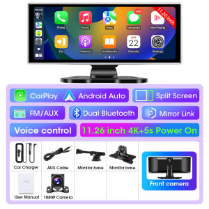 Universal 11 Car Touch Screen 2026 Wireless CarPlay Stereo Android Auto FM Radio WiFi BT Navigation Video Player For All Cars