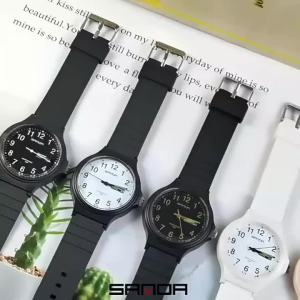 SANDA 9072 Mini Simple Student Watch Soft TPU Light Fashion Waterproof Luminous Quartz Womens Outdoor Sports Childrens Watch