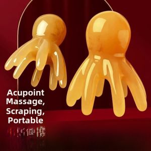 Portable Octopus Massage Comb Head Acupoint Therapy Scalp Scraper Wide Tooth Brushing Tool for Personal Care And Health