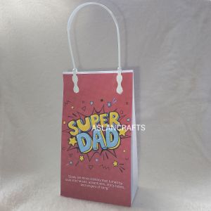 5 pcs. Happy Fathers Day Gift Bags Fathers Day Loot Bags Paper Bags