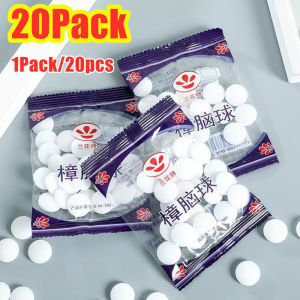 【BUY 10 TARE 10】20 Pack/400pcs Wardrobe Odor Removal Insect-resistant Moth-proofing Natural Camphor Ball Moth Balls Odor Removal Insect-resistant Moth-proofing Natural Camphor Ball Naphthalene Balls Moth Balls Repellent Closet Deodorizer Bug Off pest con