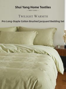 shui yang | Bộ Chăn Ga Gối Bằng Cotton Jacquard Tinh Tế Bốn Món