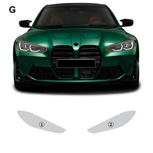TPU Car Headlight Protective Film For BMW M3 G80 2021-2023 PPF Transport & Smoke Anti-Scratch Auto External Accessories