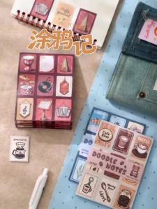 Mr.paper | Mr.Paper 20 Sheets Writeable Tearable Sticker Book Doodle Theme Light Vintage Decals for Journal Scrapbooking DIY Phone Case
