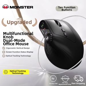 Monster | Ergonomic Vertical Mouse Wireless Bluetooth Quiet