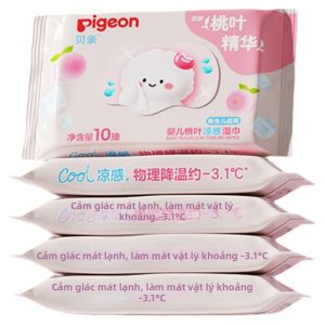 Pigeon | Newborn Peach Leaf Cooling Hand and Mouth Wipes