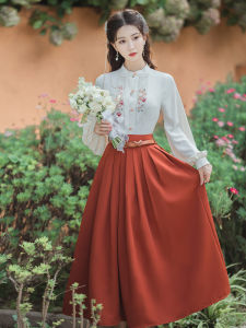 Trang Phục Nữ Phong Cách Trung Quốc Phong Cách Thường Ngày Kiểu Trung Quốc Mới Chân Váy Cách Tân Bộ Hán Phục Mặc Đi Làm Váy Liền Nữ