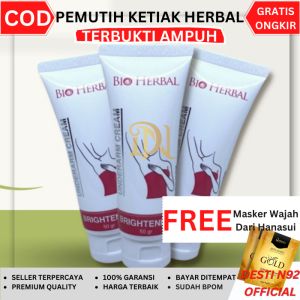 Pemutih Ketiak dan Selangkangan Alami Bio Herbal Underarm Cream Lotion Pencerah Untuk Merawat Perawatan Penghalus Area Kulit Ketek Hitam Kembali Putih Mulus dan Halus