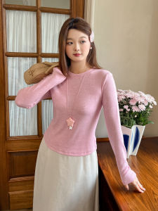 plus Size Womens Comfortable Autumn Winter Knitted Slim Fit Cashmere-Like Base Shirt Inner Wear T-Shirt Casual Style