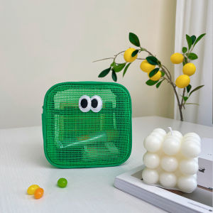 Túi Đựng Đồ Vệ Sinh Cá Nhân Trang Điểm Mắt Lưới Sức Chứa Mắt To 3D Tiện Mang Theo Hàn Quốc Túi Đựng Đồ Lặt Vặt Du Lịch