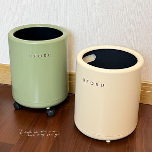 Rolling Caster Waste Bin Home Use Luxury High Value Living Room Bedroom Plastic Long Tub Shape 12L Capacity Family Cleaning Tool