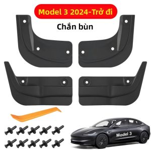 Bùn Chắn Bùn Tiêu Chuẩn Tesla Model 3/Y/YL Juniper 2025-2026 Chất Liệu TPE Chắn Bùn Phụ Kiện Du Lịch Ô Tô