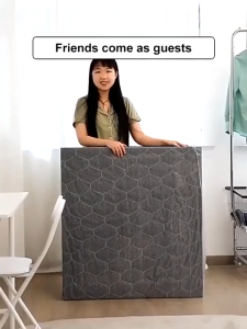 Metal Folding Bed Single Foldable Portable Bedroom Black/White Folding Bed Single Heavy Duty Bed Frame