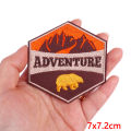 Wilderness Patches On Clothes Mountain Embroidered Patch Adventure Iron On Patches For Clothing Travel Patch Backpack Badges Sew. 
