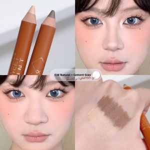 MENGJIESHANGPIN | Dual-Head Matte Highlighting Contouring Eyebrow Shaping All-In-One Stick Concealer Makeup Brush For Face And Nose