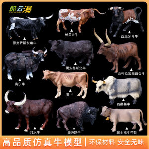 Wildlife Bull Model Toy Realistic Farm Animal Educational Decoration Childrens Playhouse Simulation Cow Doll