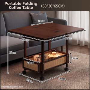 FANTANYIPIN | Foldable Portable Side Table Wooden 1 Unit