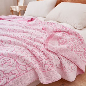 100% Cotton Jacquard Air Conditioning Blanket Super Soft Adult Summer Thin Queen King Bed Blankets Sofa Throws Bedspread