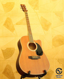 กีต้าร์โปร่งไฟฟ้า รุ่น K4145C พร้อมของแถม กระเป๋า ปิ๊ก สายสะพาย สายแจ็ค ปิ๊กการ์ด ถ่าน 9V เหล็กขันคอ พร้อมเซ็ตอัพสายให้เล่นง่ายฟรี